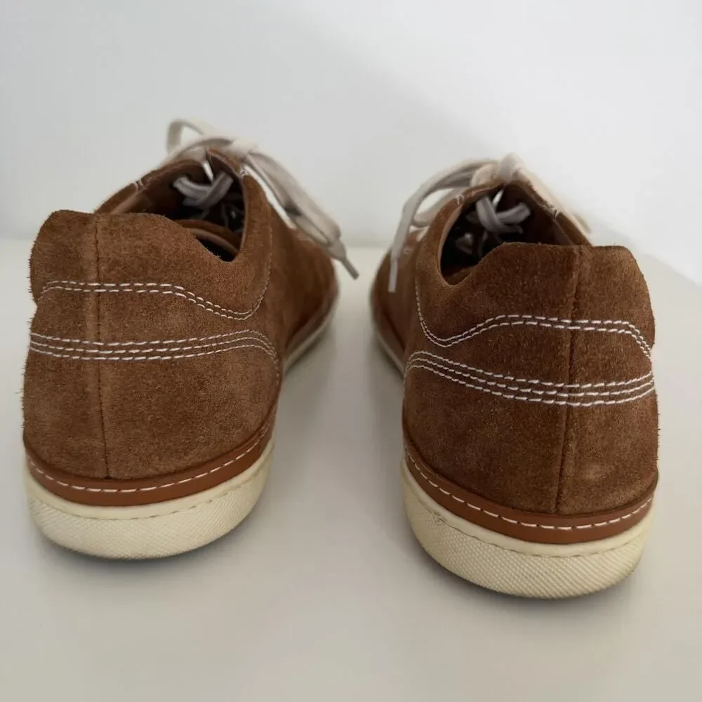 Allen Edmonds Shoes Sneakers Mens 9.5 D Brown Suede Porter Derby Lace Up Sneaker